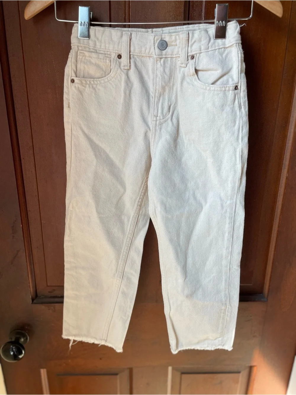 Old Navy girls size 7 high rise slouchy straight jeans